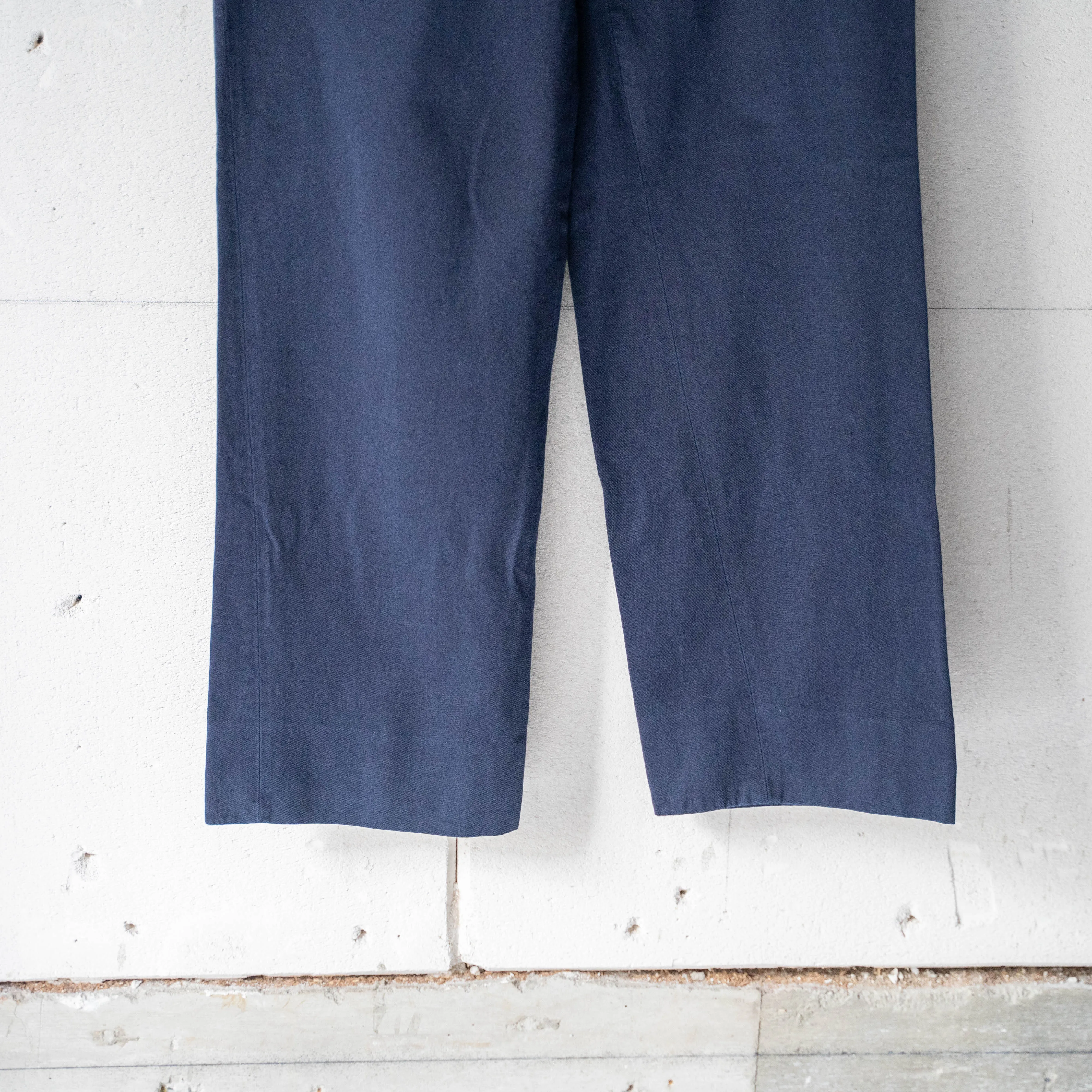 1990-00s Italian military over dyed navy color chino pants