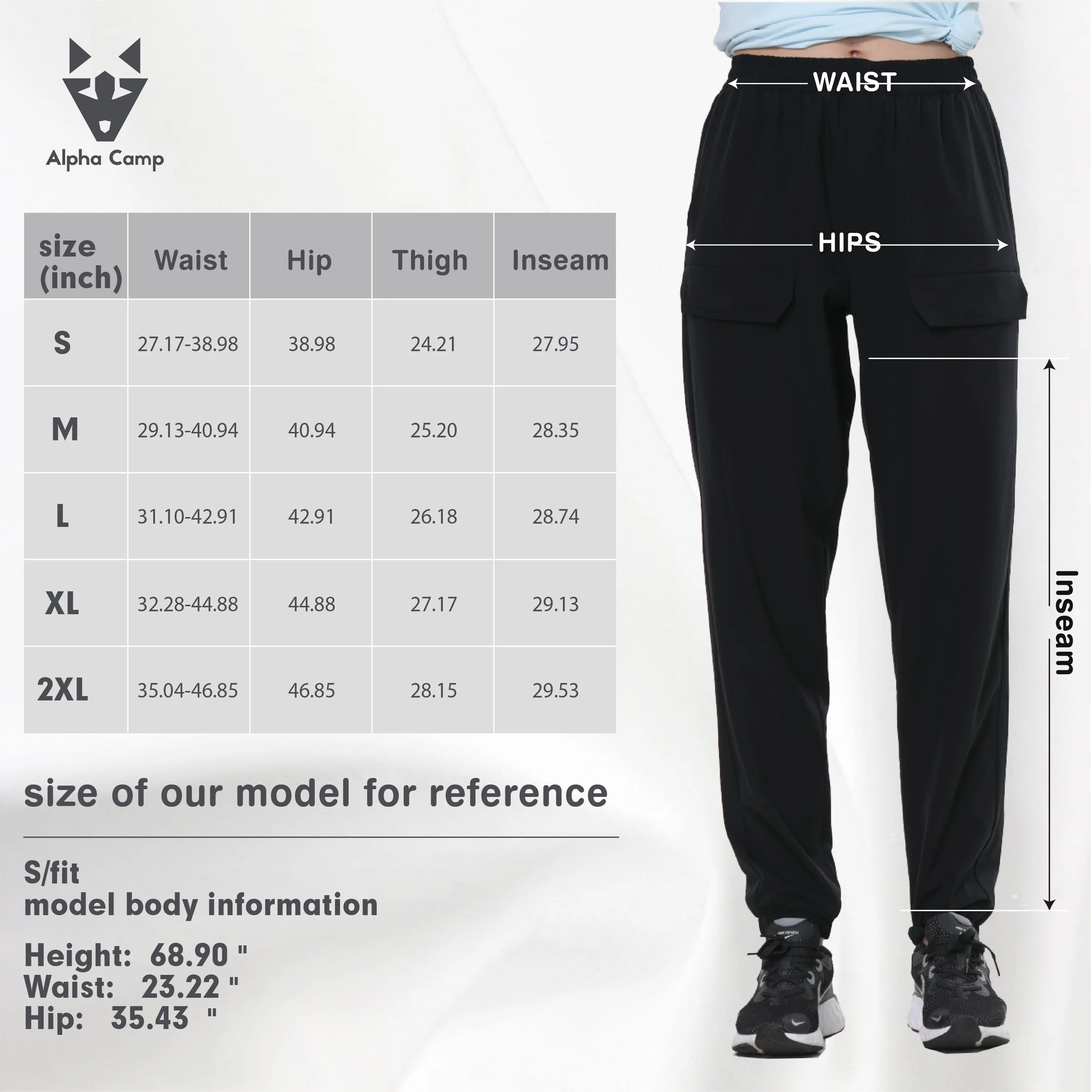 Alpha Camp Women's Lightweight Joggers Pants Quick Dry Athletic Lounge Casual Outdoor Pants