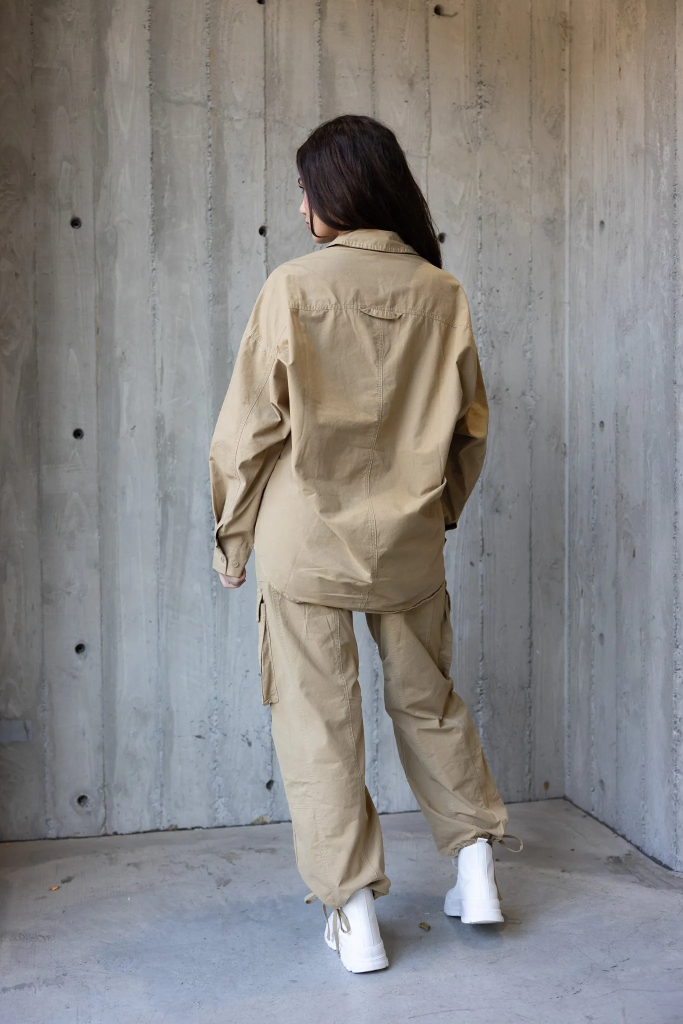 Ankle Drawstring Cargo Pants