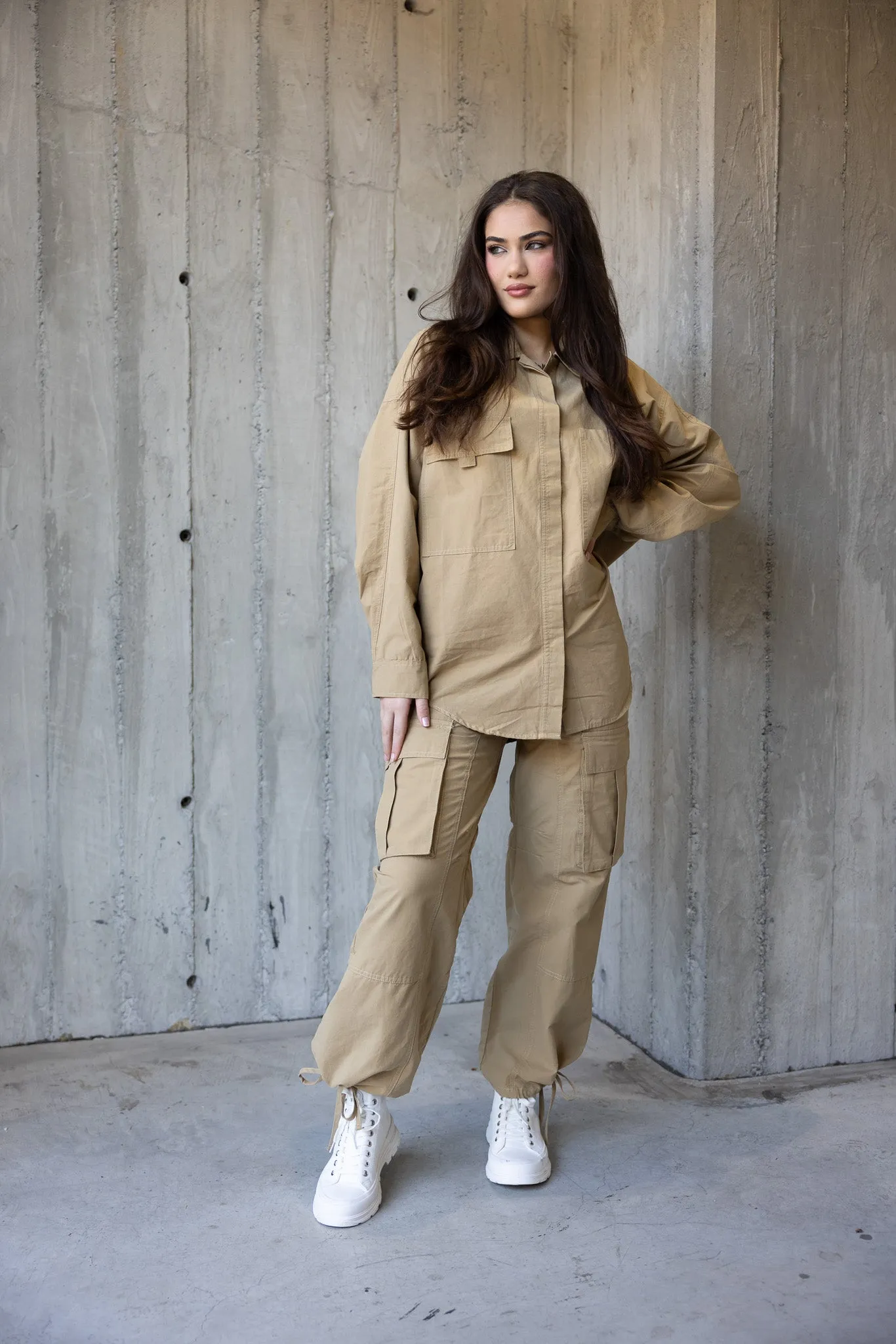 Ankle Drawstring Cargo Pants