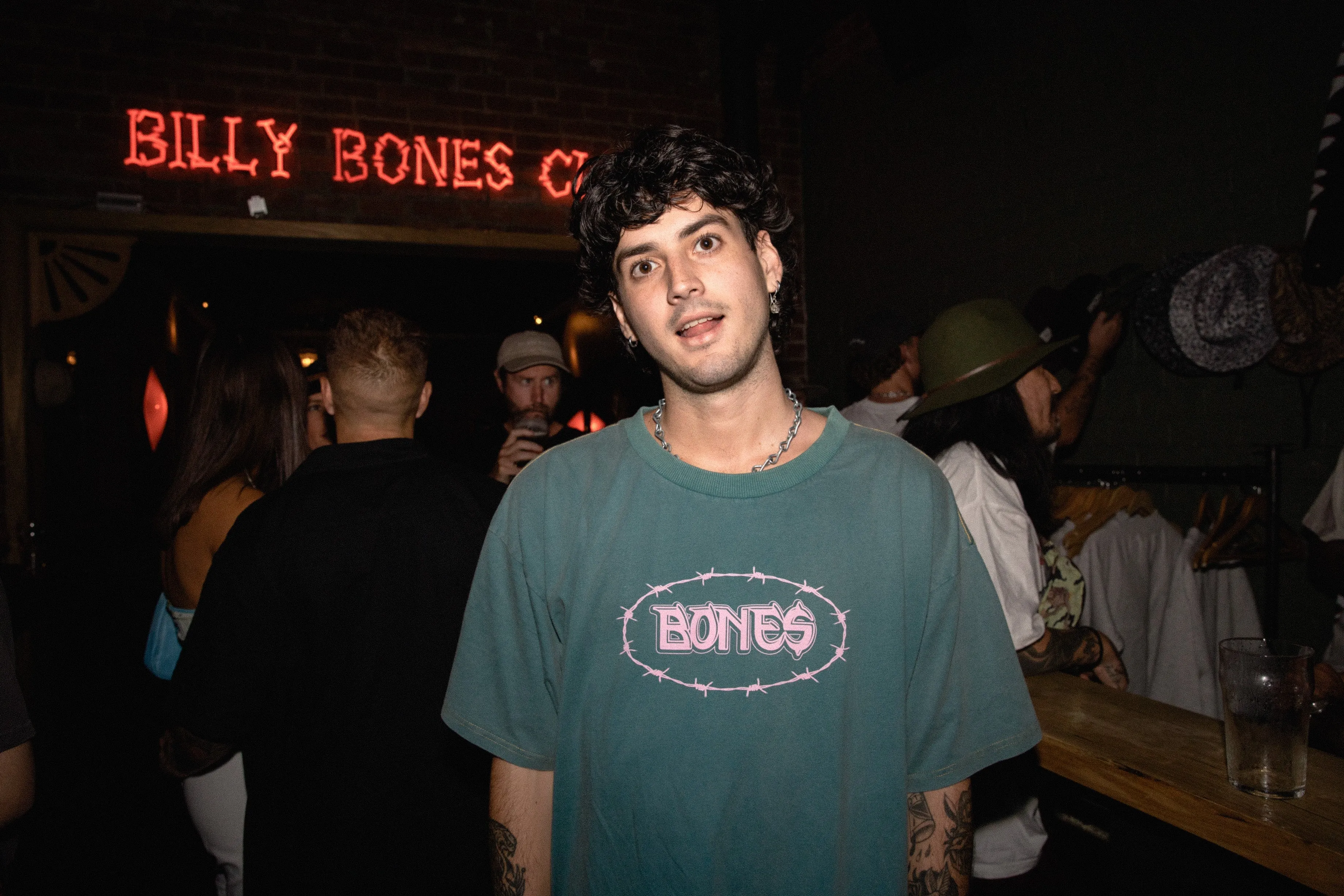 Bones Barb Tee - Washed Jade