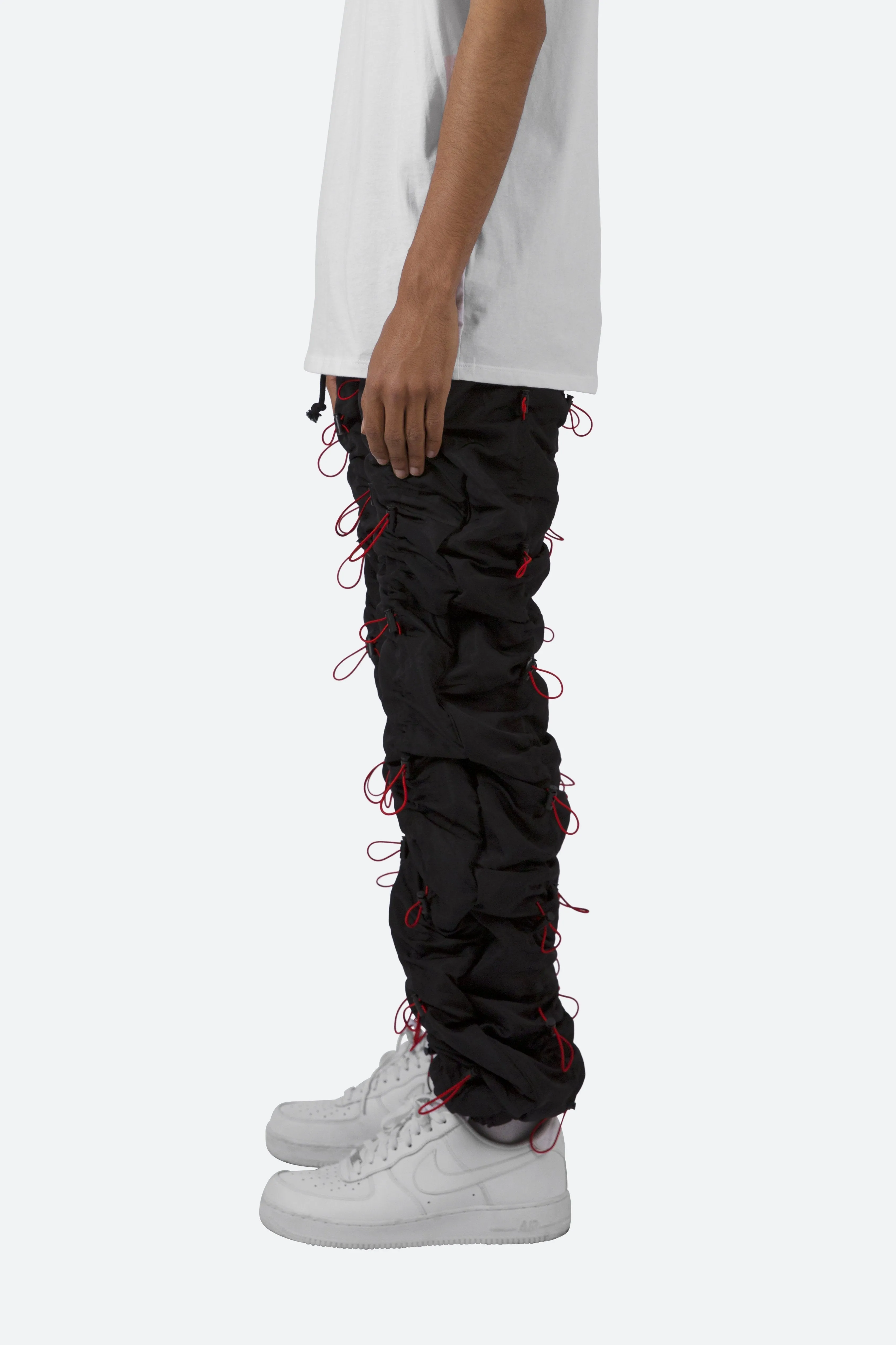 Bungee Cord Pants - Black/Red