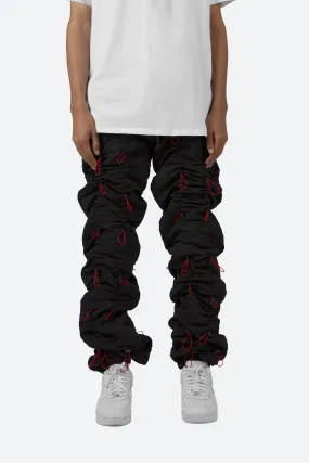 Bungee Cord Pants - Black/Red