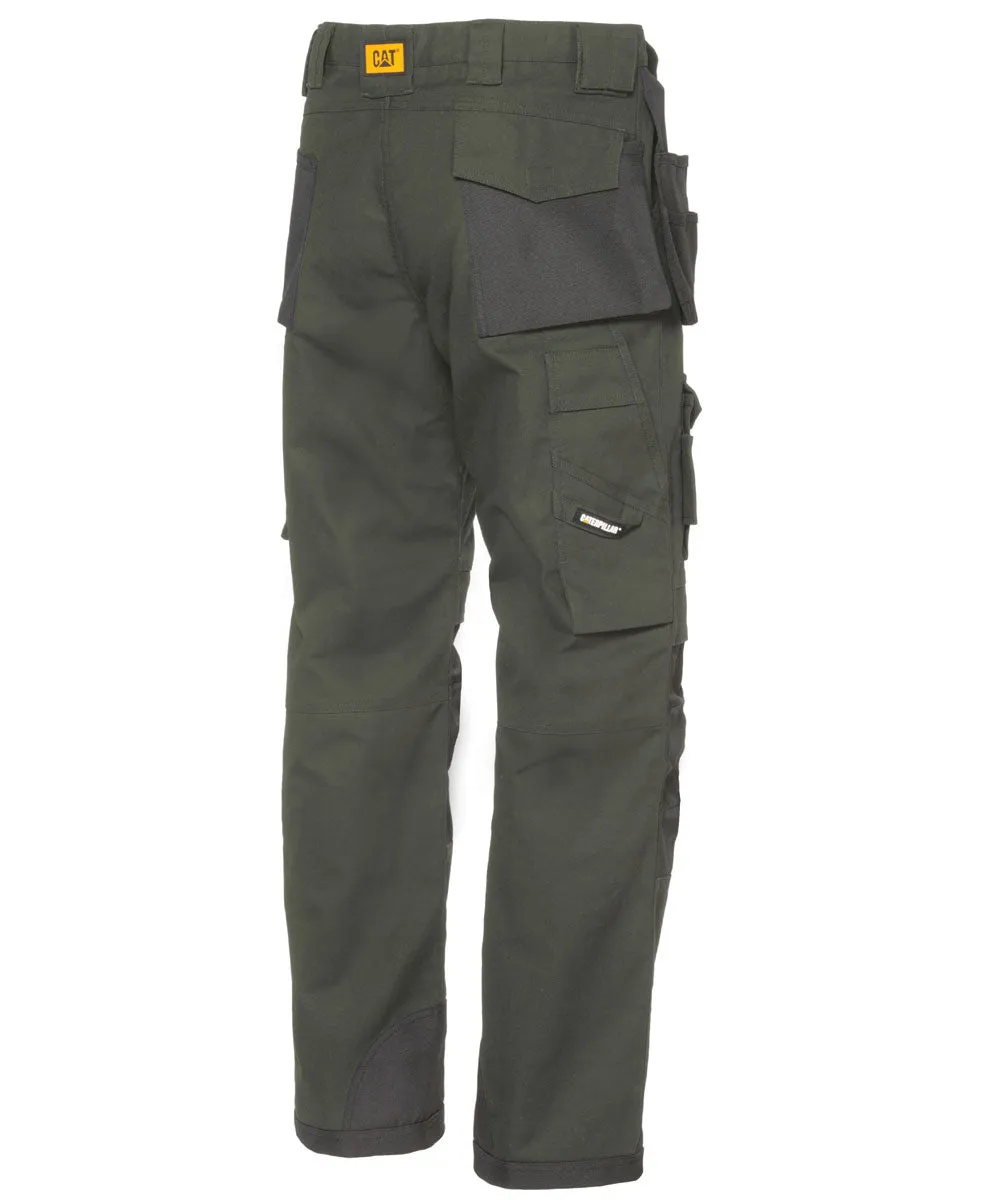 Caterpillar Trademark Trousers (with holster pockets) - Army Moss