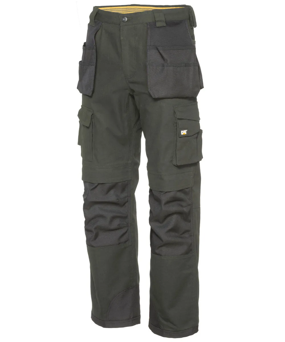 Caterpillar Trademark Trousers (with holster pockets) - Army Moss