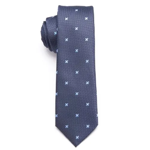 Classy Men Blue Blossom Skinny Tie