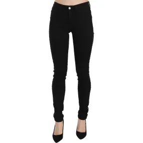 Costume National Chic Mid Waist Skinny Black Denim