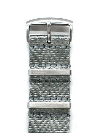 Double Grey Seatbelt Military Nylon Strap