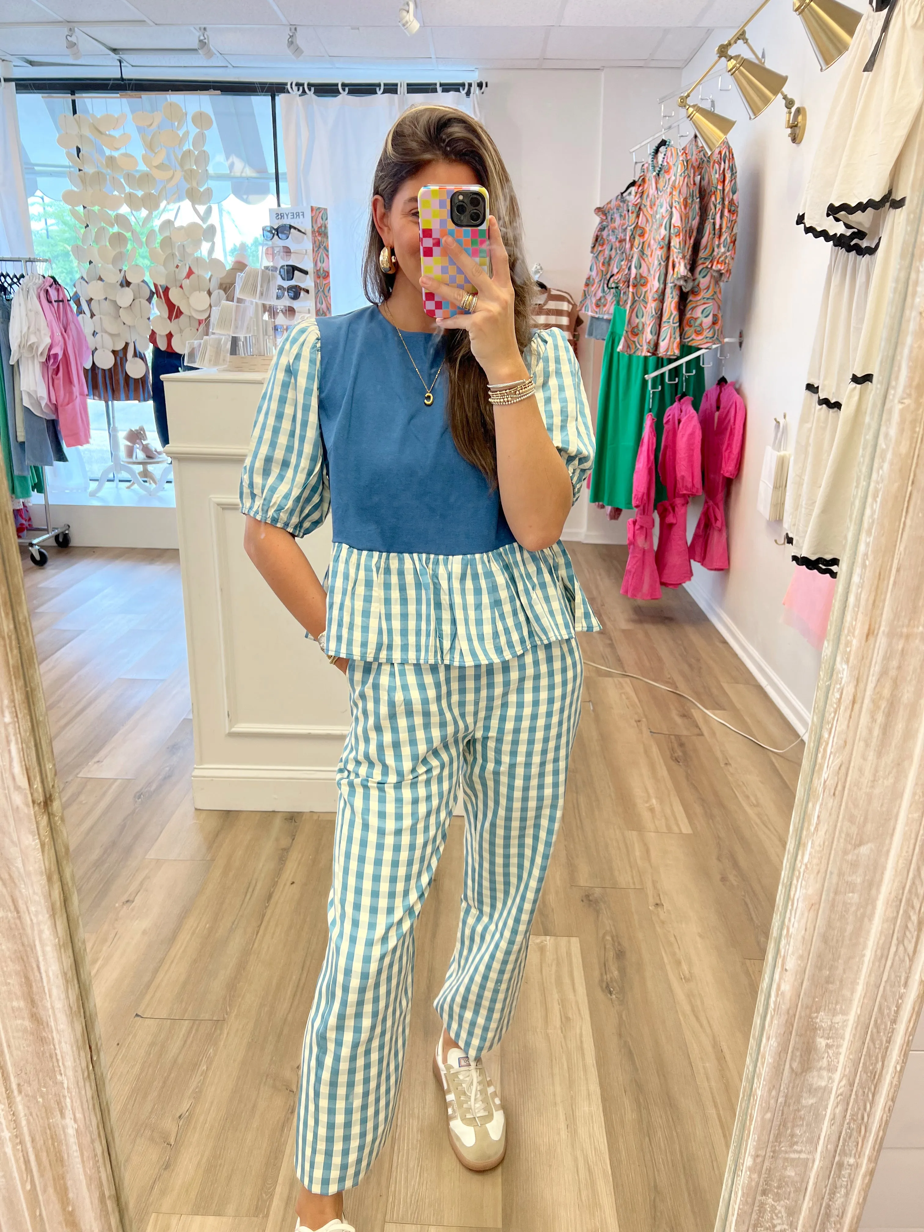 Go For It Gingham Trouser