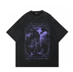 'Gothic Castle' Graphic Print T-Shirt