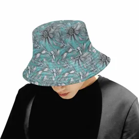 Green Elegant Floral 25  Unisex Summer Single-Layer Bucket Hat