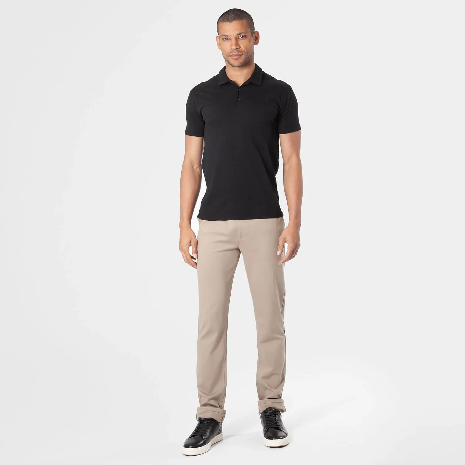 Khaki Slim Comfort Knit Chino Pant