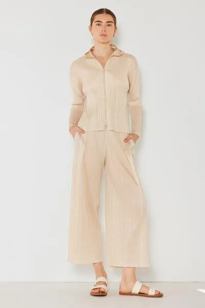 Marina West Pleated Wide-Leg Pants