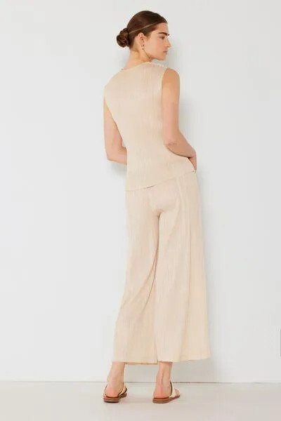 Marina West Pleated Wide-Leg Pants