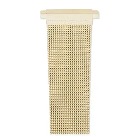 Mens 18-22MM Stainless Steel Mesh Band with Straight Adjustable End in Gold, Silver or Black