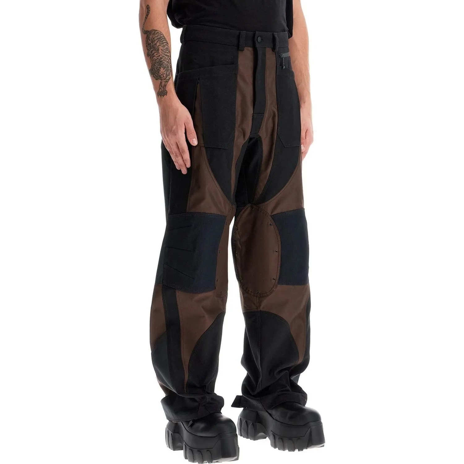 Mugler patchwork cargo pants with