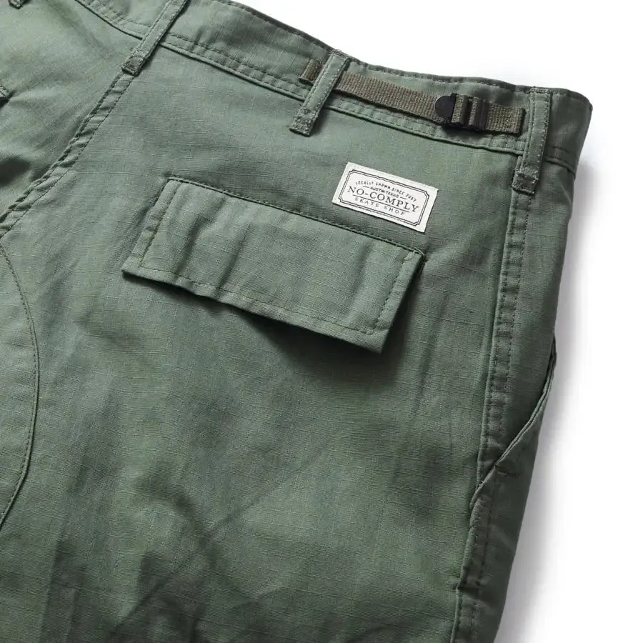 No-Comply Rip Stop Cargo Skate Pants - Olive