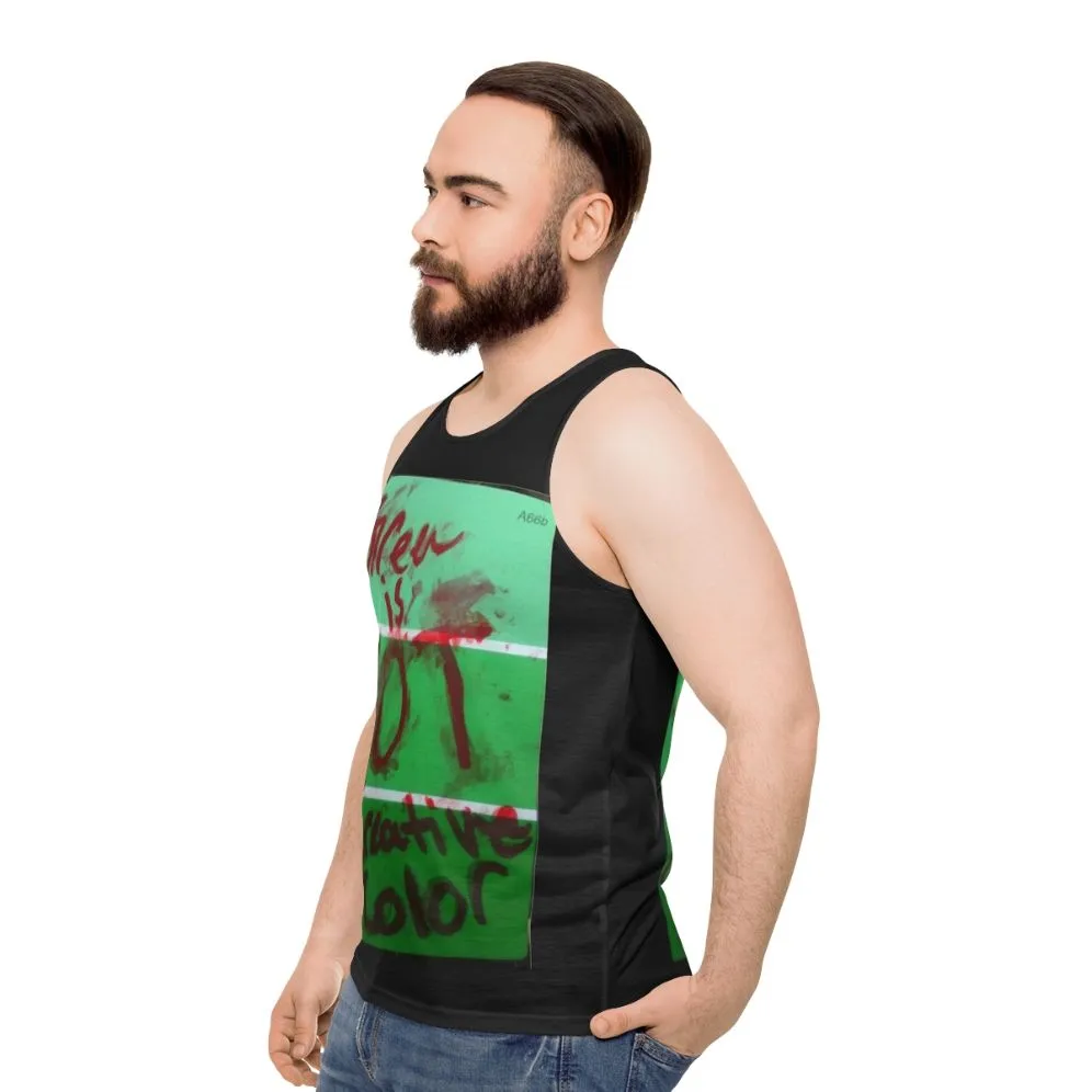 "Creepy 'Green Is Not a Creative Color' Unisex Tank Top"