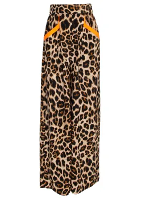 Safari - Orange Leopard Pants (Neon Orange)