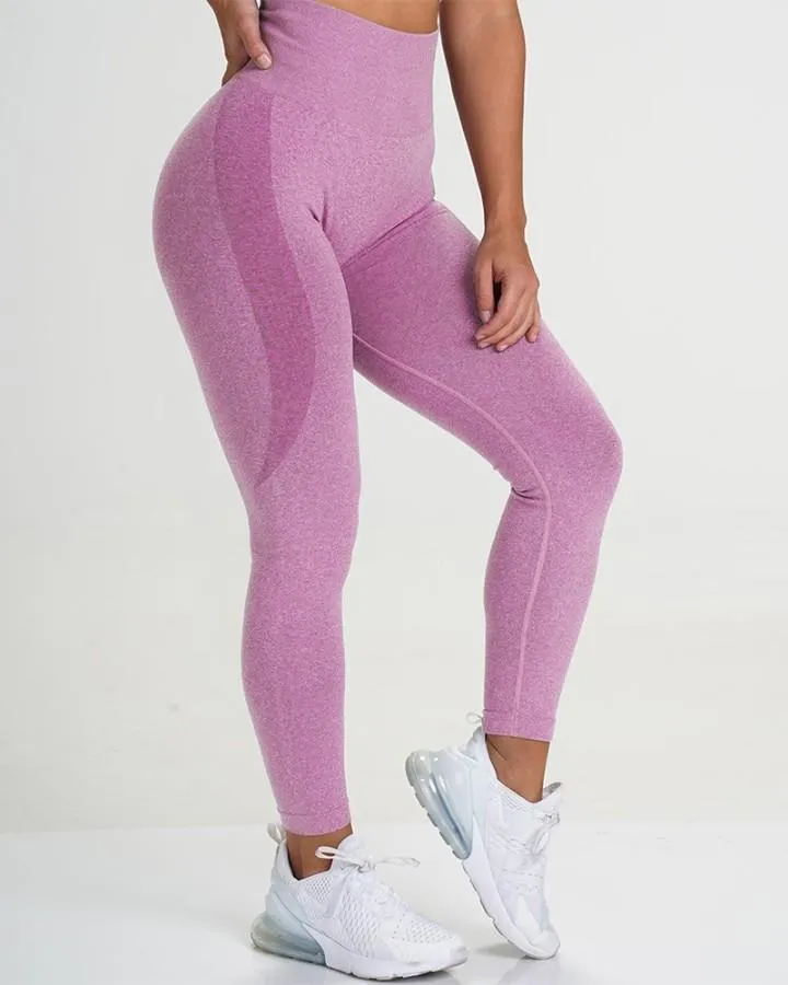 Solid High Elastic High Waist Yoga Active Pants