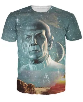 Summer Style tops Live Long and Prosper T-Shirt Star Trek Spock galaxy tee sexy t shirt for women men plus size free shipping