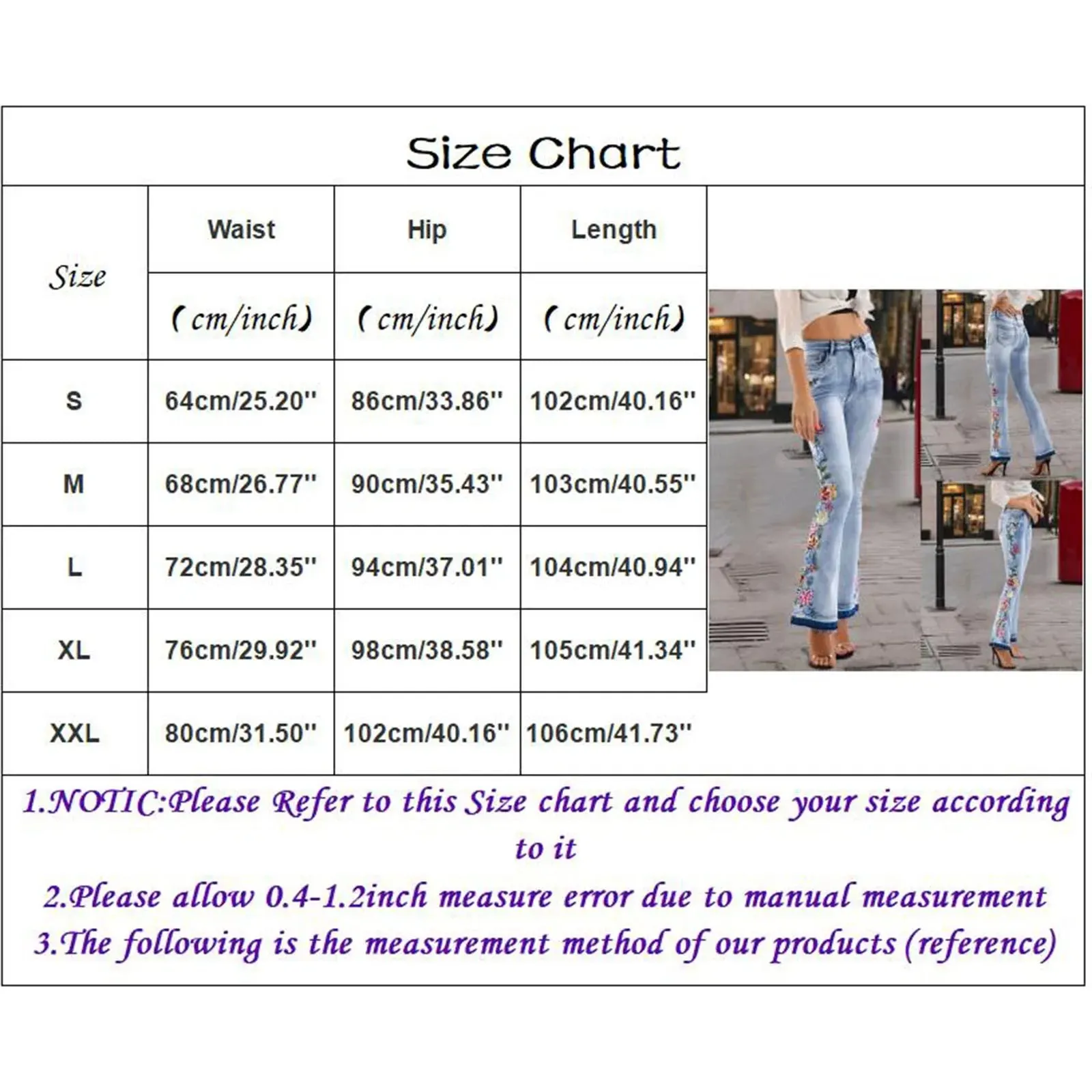 Vintage Skinny Floral Embroidery Jeans Women's High Waist Slim Fit Flare Light Blue Frayed Hem Y2k Pants